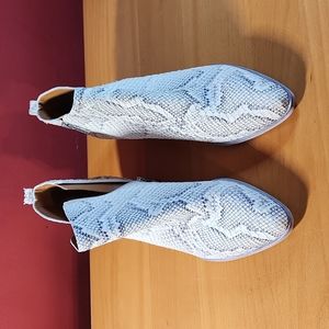 Franco Sarto Sloan Western Snake Pattern Leather Boots 10M